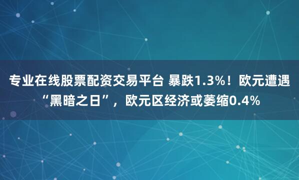 专业在线股票配资交易平台 暴跌1.3%！欧元遭遇“黑暗之日”，欧元区经济或萎缩0.4%